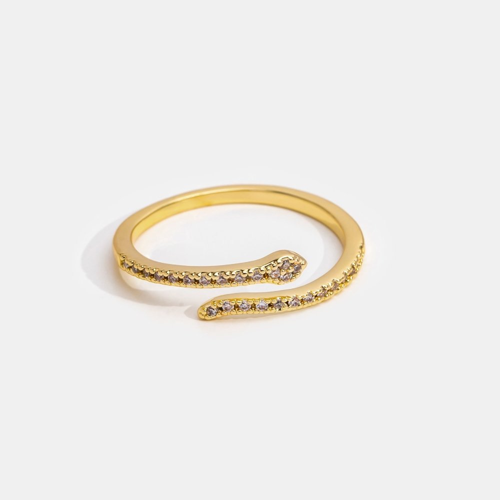 18k Gold-Plated Ciclos Snake Ring – ByFirenzzi