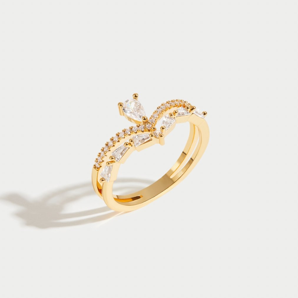 18k vergulde Esmera ring – ByFirenzzi