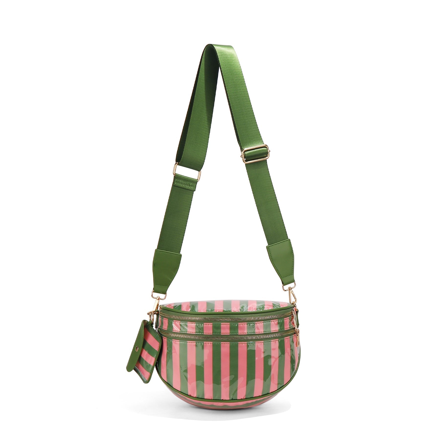 Geruite Crossbody Riemtas voor Dames - Ruime Heuptas voor Moeders & Dagelijks Reizen