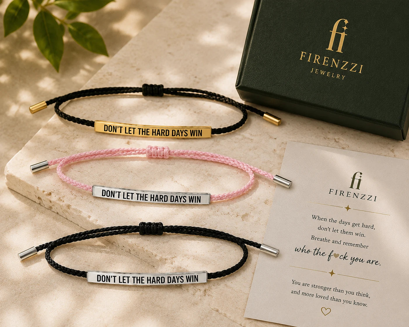 Don't Let The Hard Days Win - Motivational Bracelet
