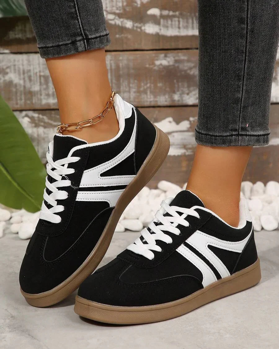 Harbor Court zwarte sneakers met rubberen zool
