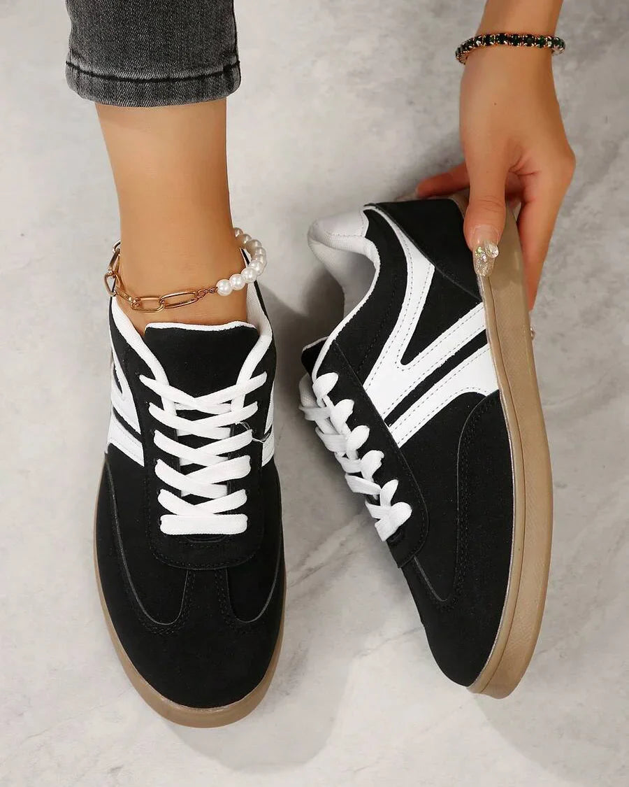 Harbor Court zwarte sneakers met rubberen zool