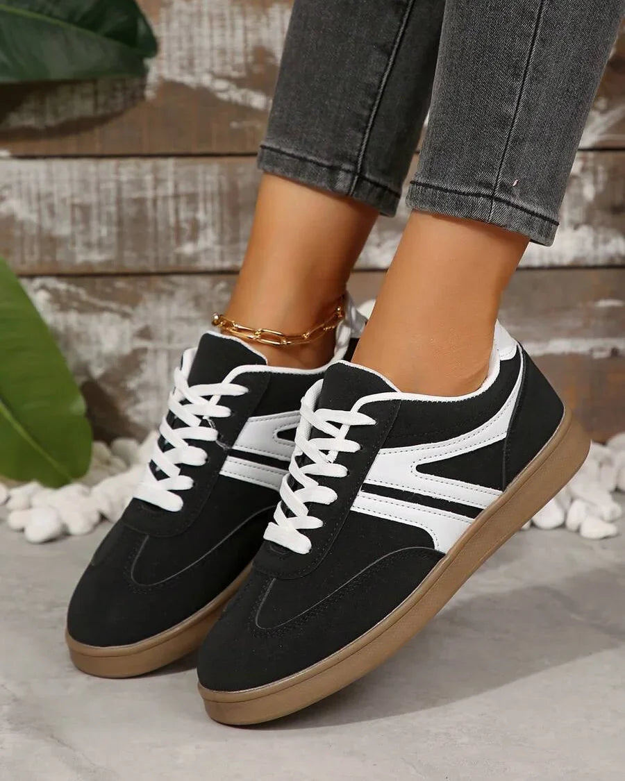 Harbor Court zwarte sneakers met rubberen zool