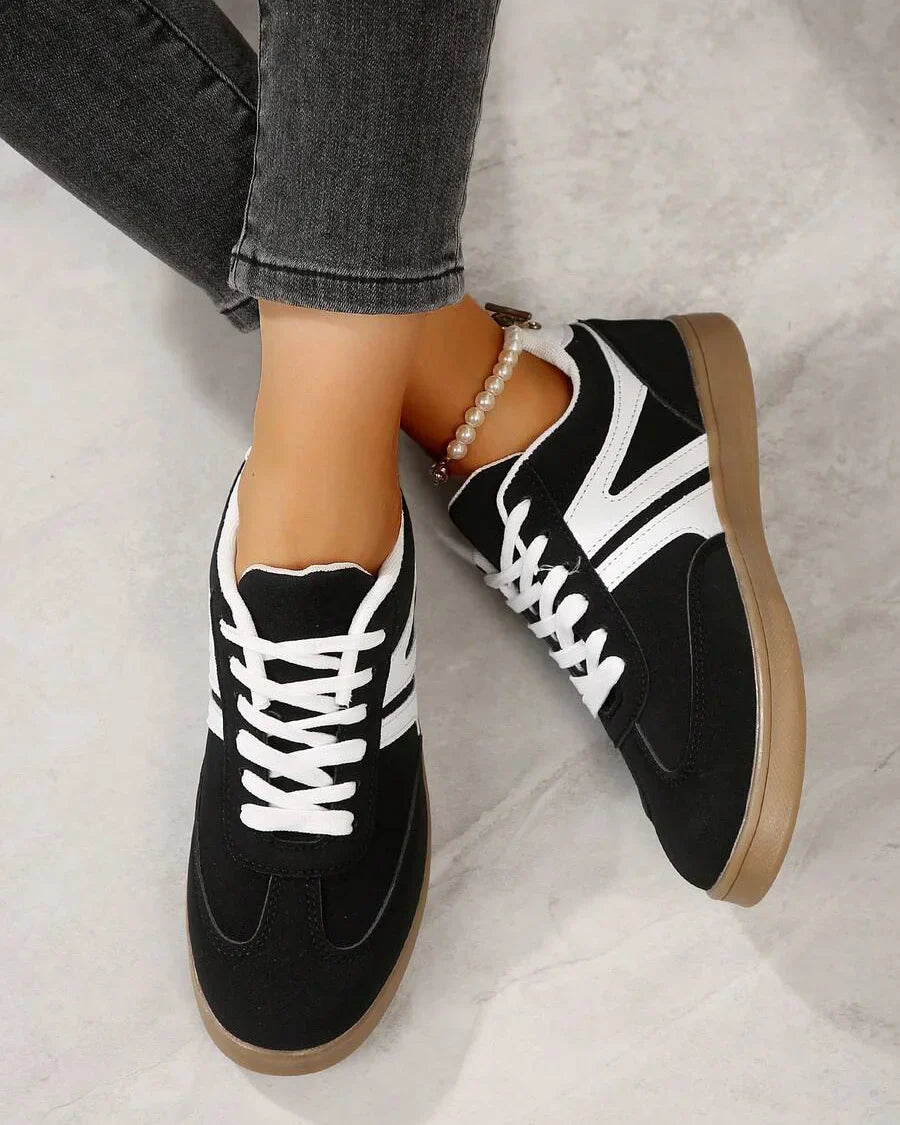 Harbor Court zwarte sneakers met rubberen zool