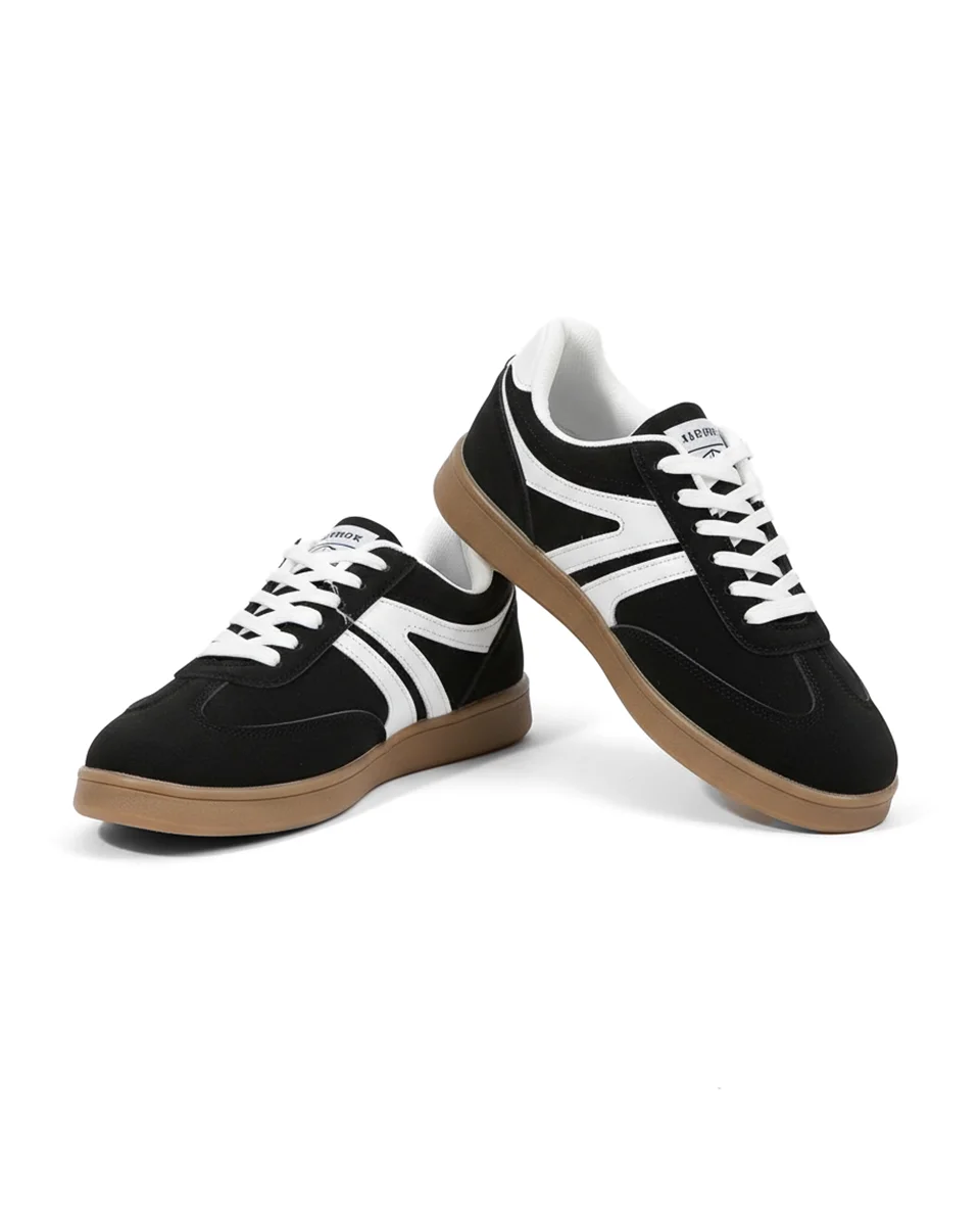 Harbor Court zwarte sneakers met rubberen zool