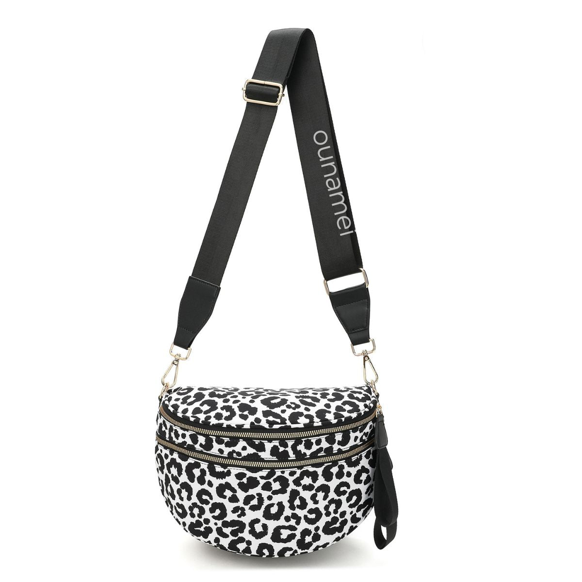 Geruite Crossbody Riemtas voor Dames - Ruime Heuptas voor Moeders & Dagelijks Reizen