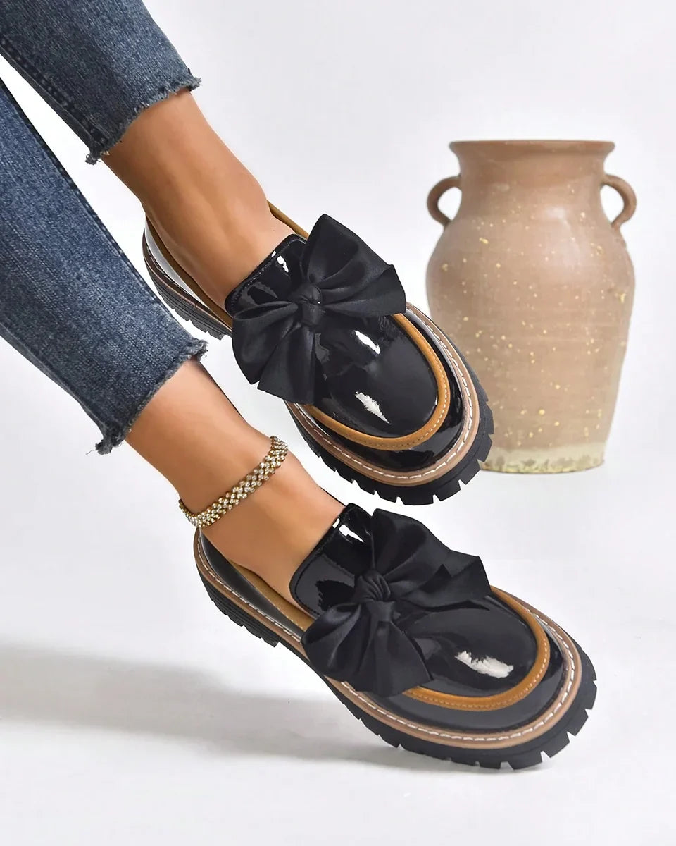 Valerie Bow platform loafers