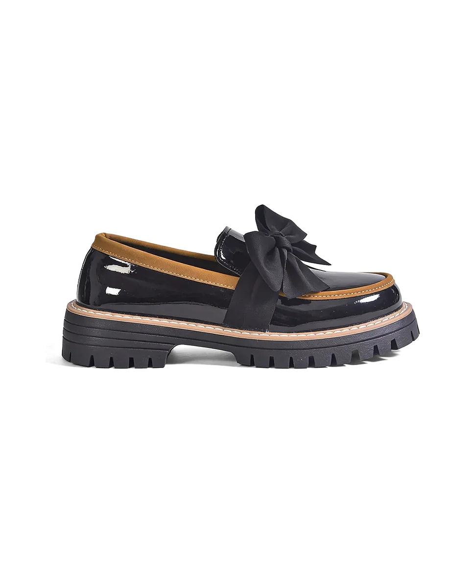 Valerie Bow platform loafers