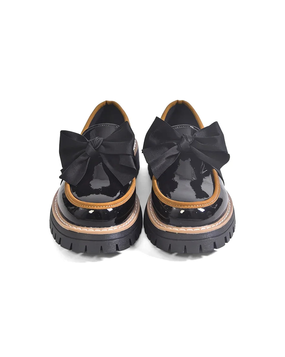 Valerie Bow platform loafers