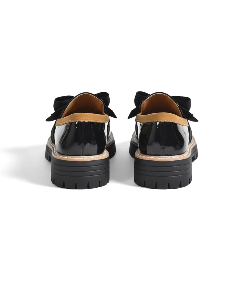 Valerie Bow platform loafers