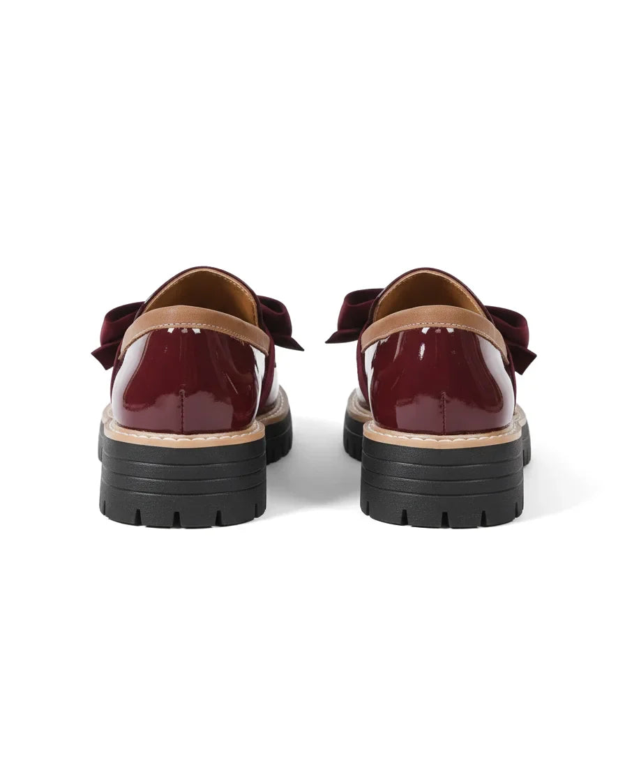 Valerie Bow platform loafers