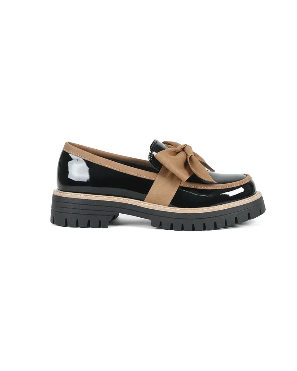 Valerie Bow platform loafers