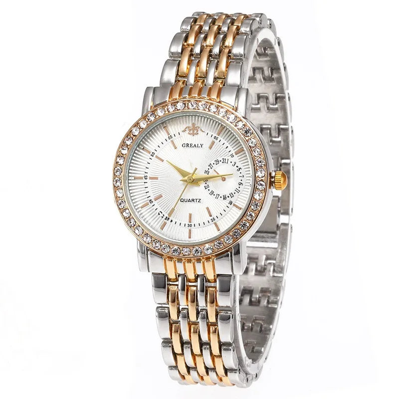 Horloge met kristallen rand