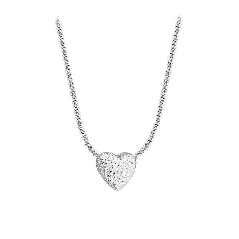 Ketting met kristallen hart van 925 sterling zilver – ByFirenzzi