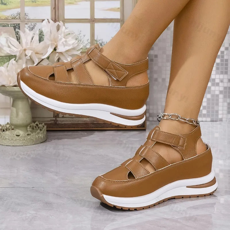 Solenne casual platform sandalen