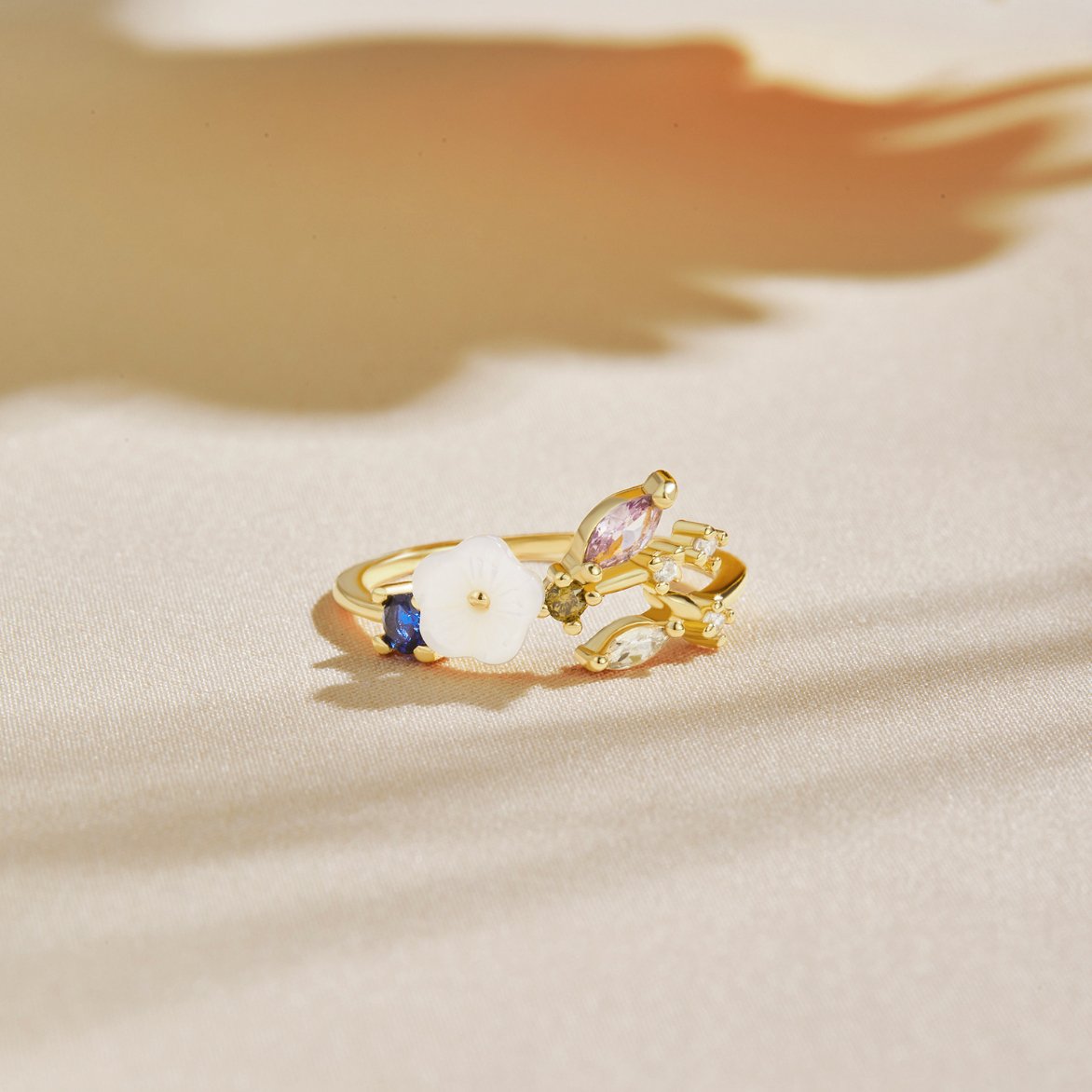 18k vergulde Bella Bloom ring – ByFirenzzi
