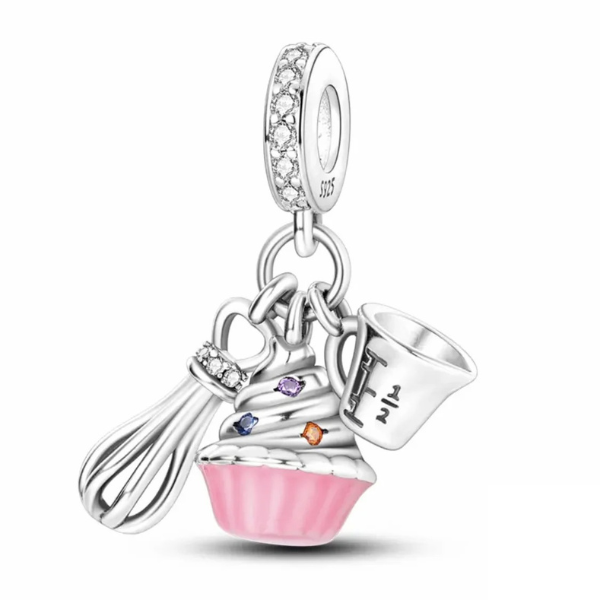 Berloque Cupcakes Prata 925 - ByFirenzzi