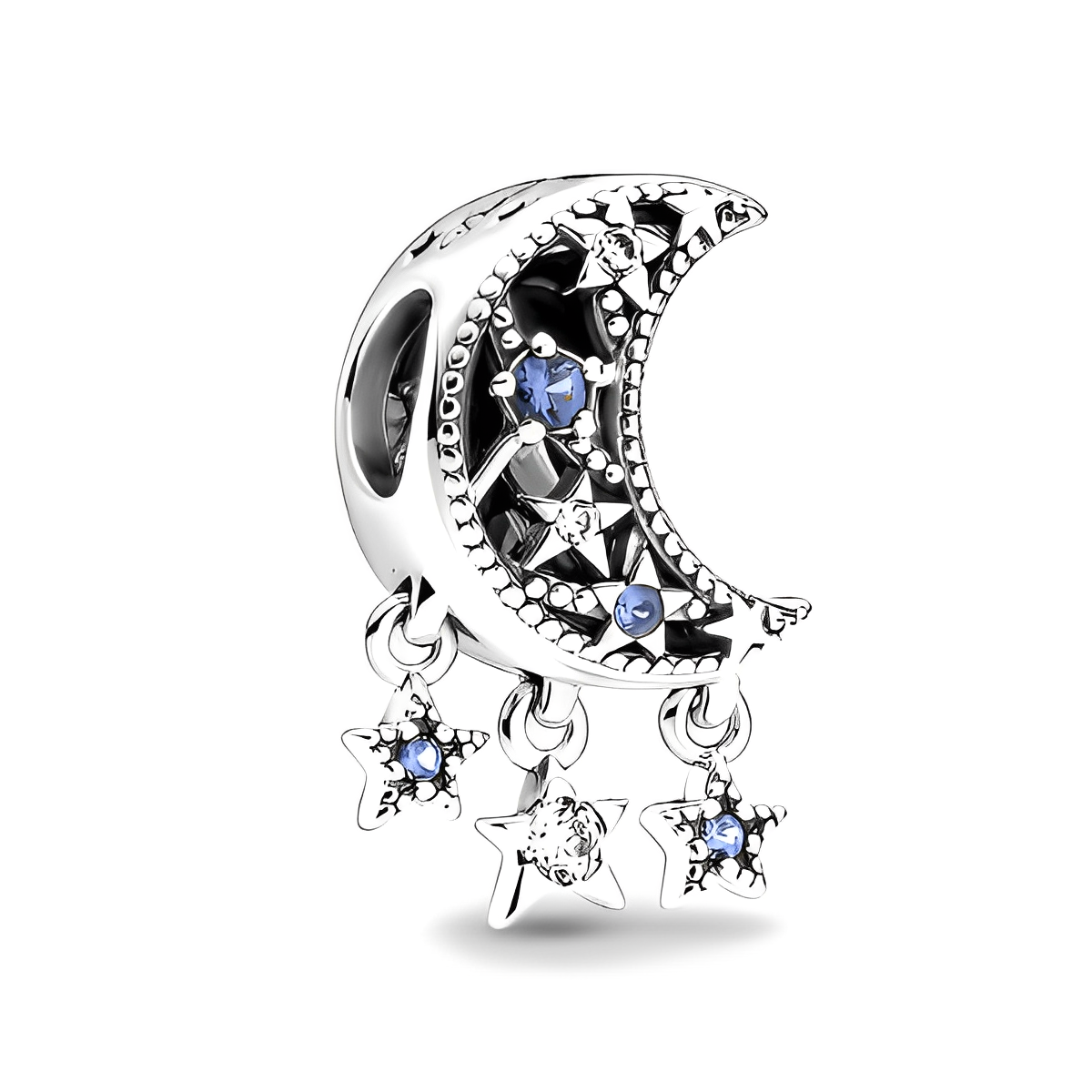 925 Sterling Silver Moon Charm – ByFirenzzi