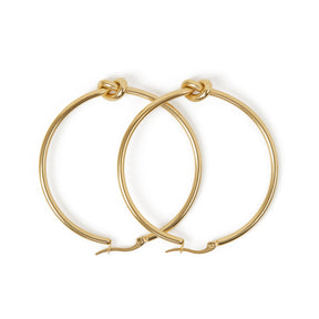 Brincos Argola com Nó Banhado a Ouro 18k- ByFirenzzi
