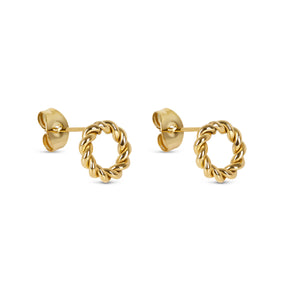 Brincos Corda Banhado a Ouro 18k - ByFirenzzi