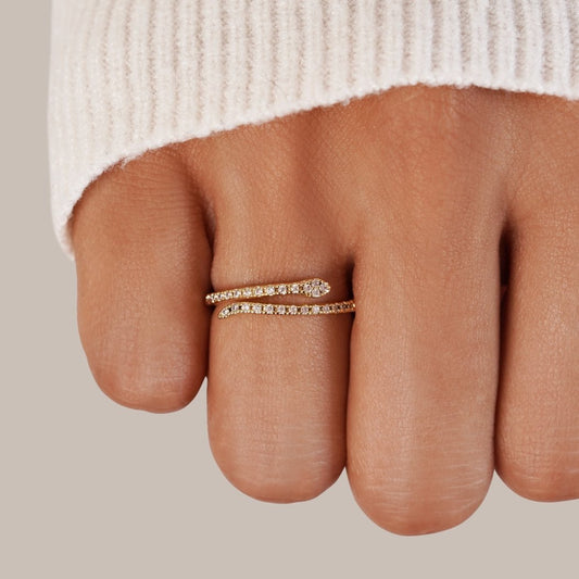 Anel Cobra Ciclos Banhado a outro 18k