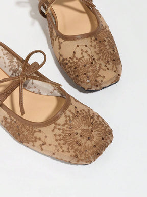 Elowen Lace Mary Jane ballerina's
