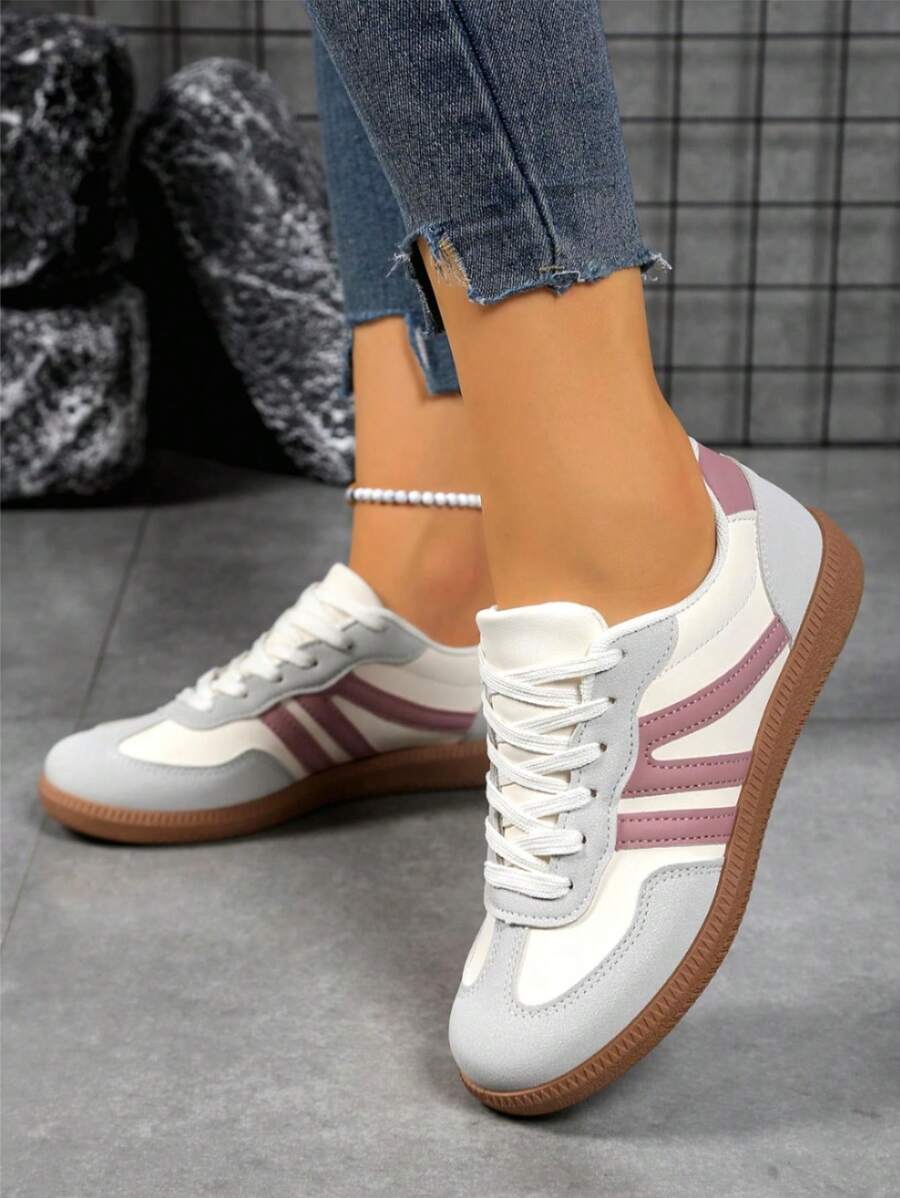 Camden Court Crème Grijs Roze Sneakers