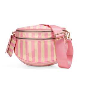 Geruite Crossbody Riemtas voor Dames - Ruime Heuptas voor Moeders & Dagelijks Reizen