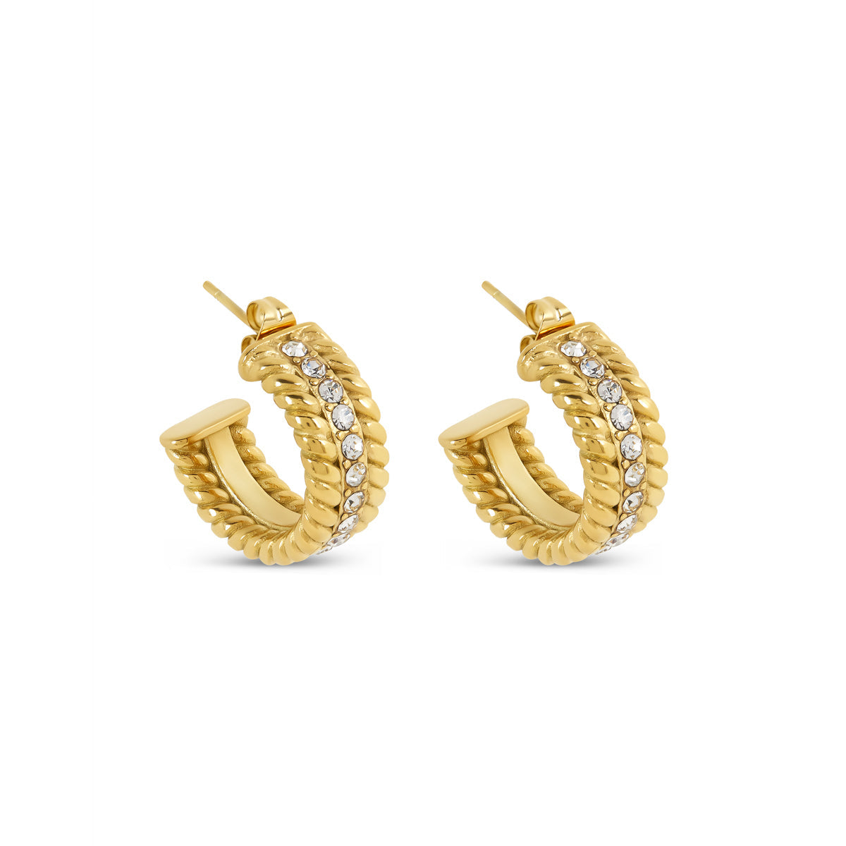 Brincos Argola Aurora Banhado a Ouro 18k - ByFirenzzi