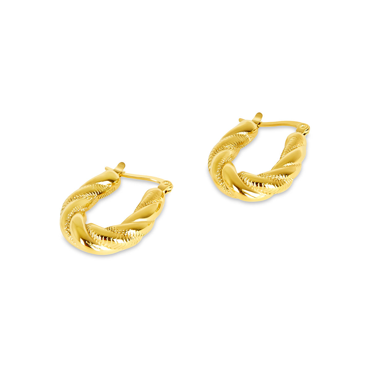Brincos Argola Julia Banhada a Ouro 18k - ByFirenzzi