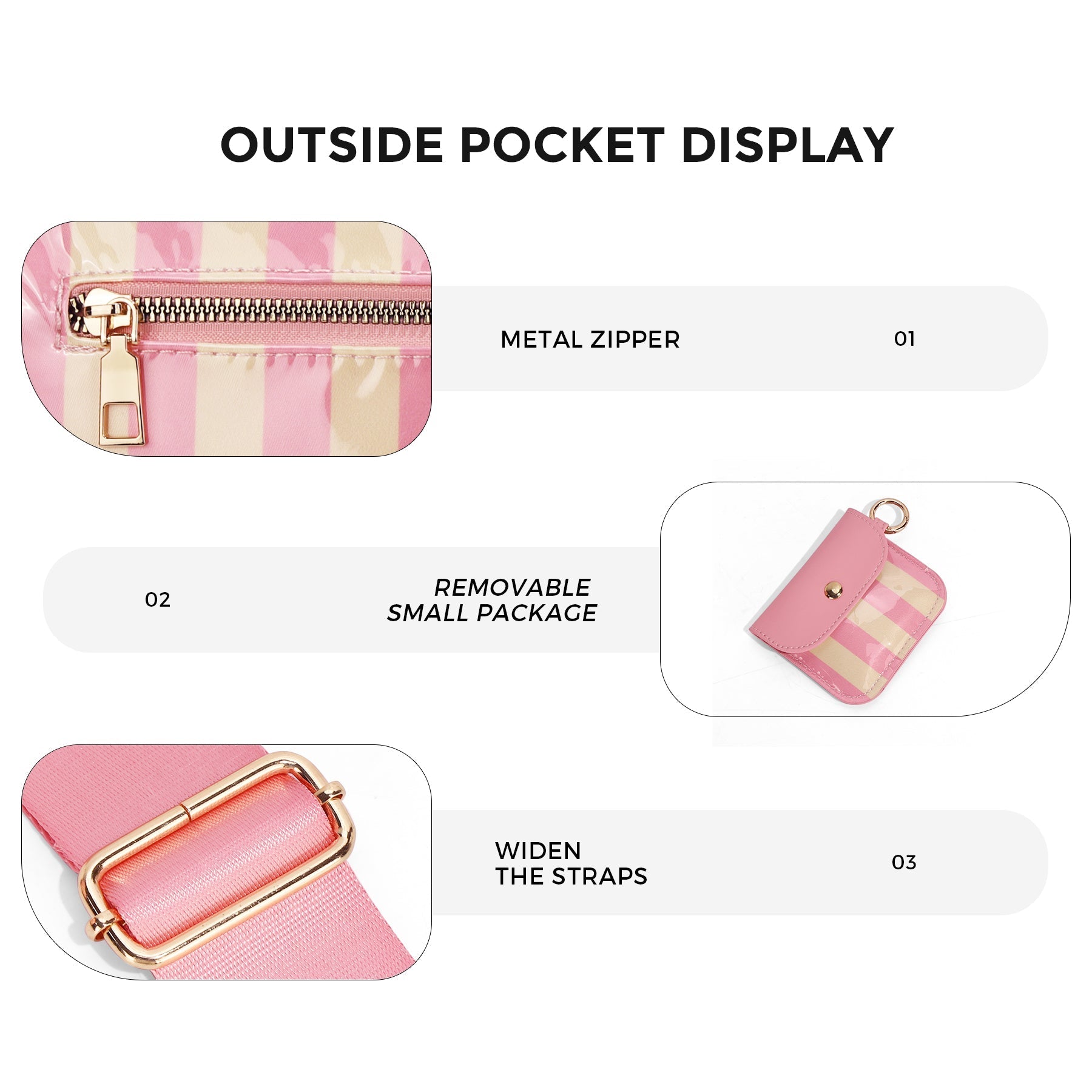 Geruite Crossbody Riemtas voor Dames - Ruime Heuptas voor Moeders & Dagelijks Reizen