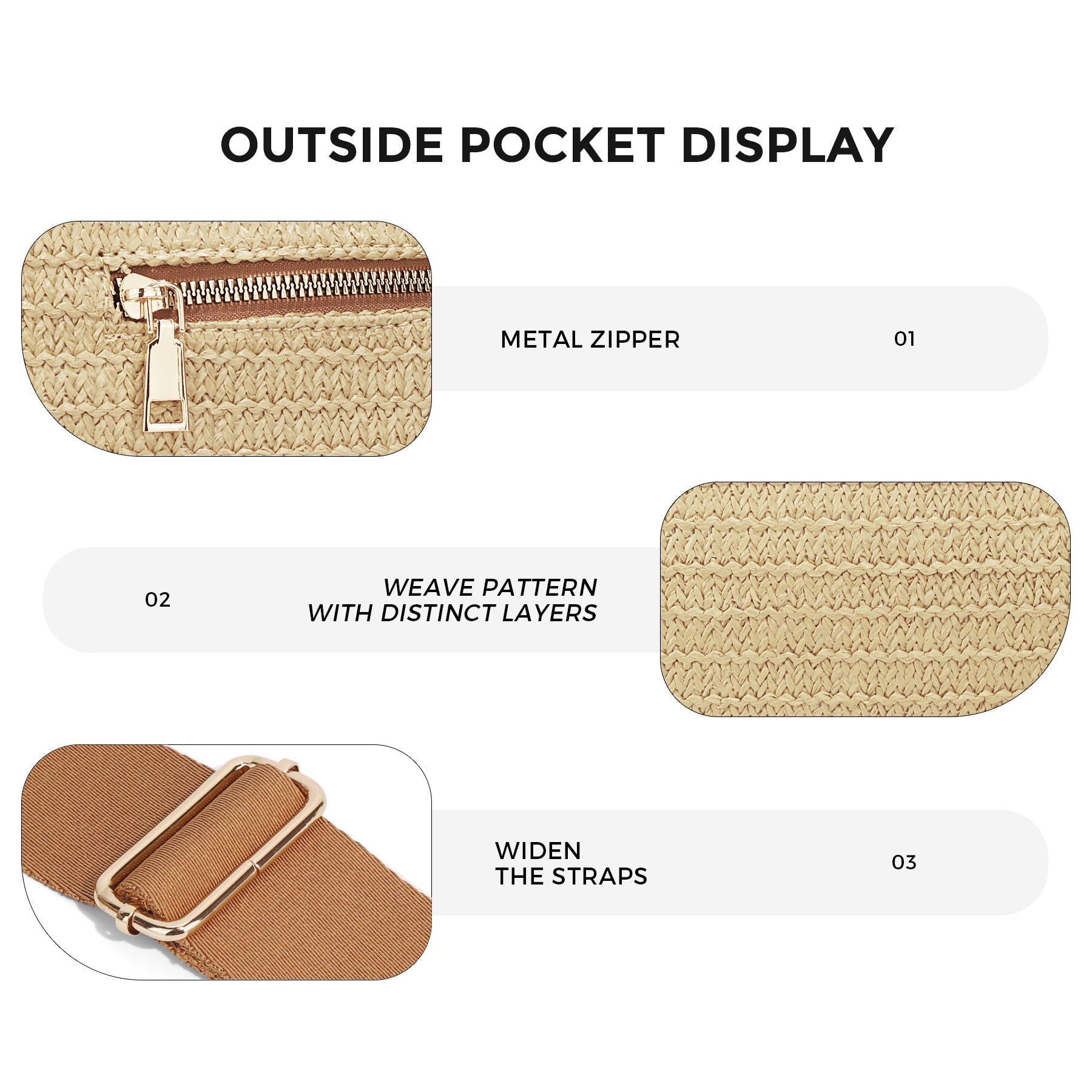 Geruite Crossbody Riemtas voor Dames - Ruime Heuptas voor Moeders & Dagelijks Reizen