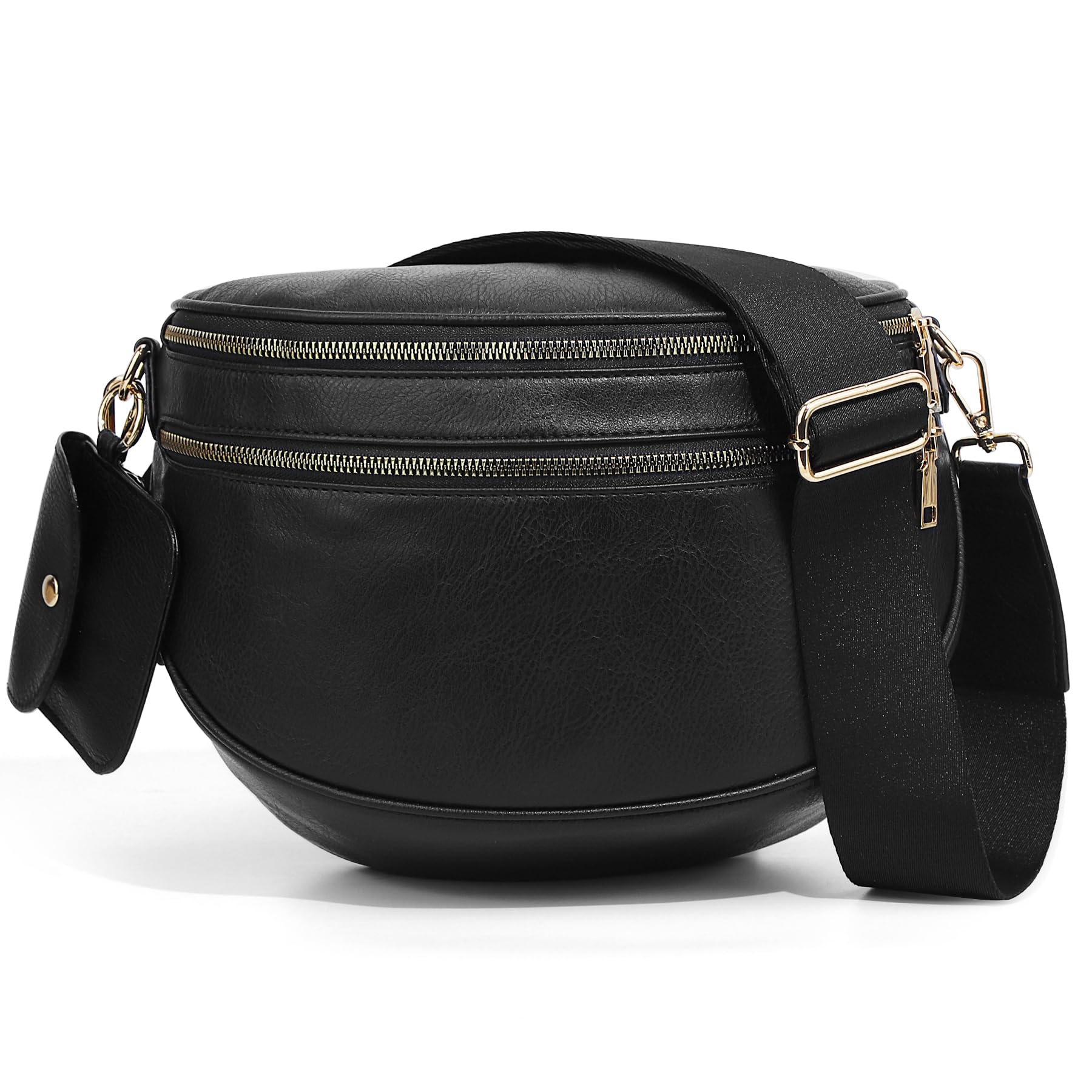 Geruite Crossbody Riemtas voor Dames - Ruime Heuptas voor Moeders & Dagelijks Reizen