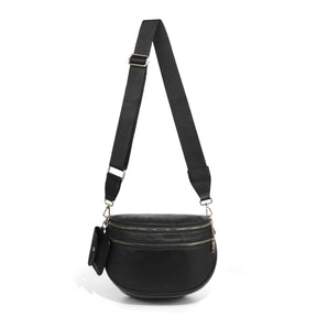 Geruite Crossbody Riemtas voor Dames - Ruime Heuptas voor Moeders & Dagelijks Reizen