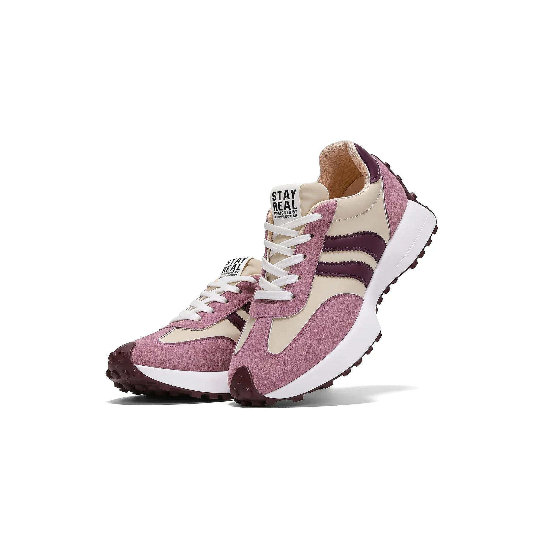 CloudLane gestreepte casual outfit | Roze 