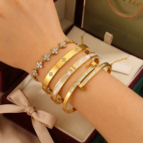 4-Piece Stainless Steel Bracelet Gift Set