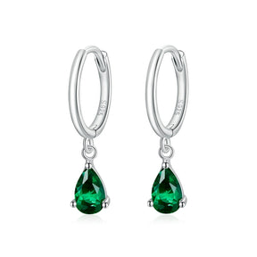 Brinco Argola com Pingente Zircônia Prata 925 - ByFirenzzi