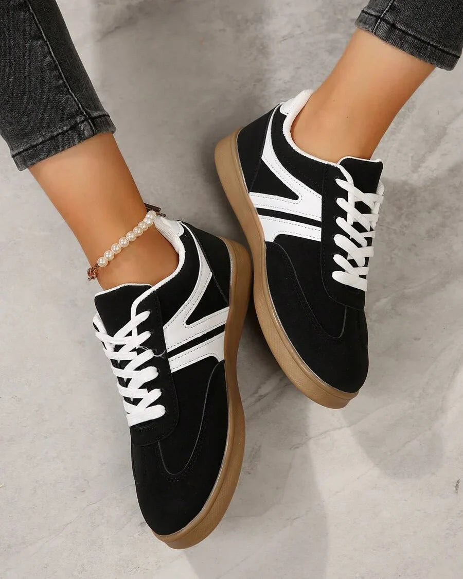 Harbor Court zwarte sneakers met rubberen zool