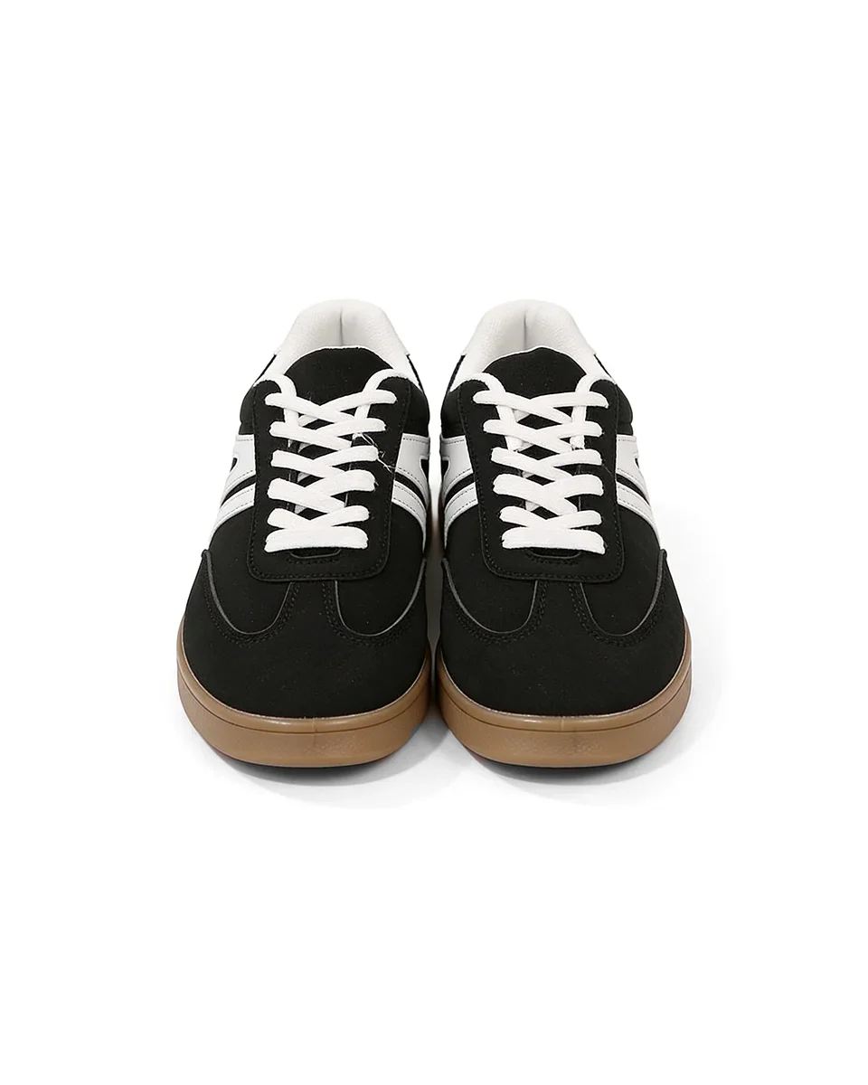 Harbor Court zwarte sneakers met rubberen zool