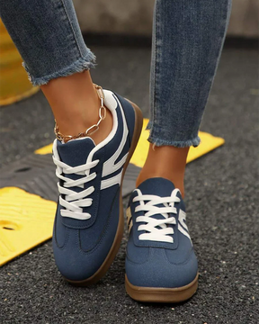 Harbor Court blauwe sneakers met rubberen zool