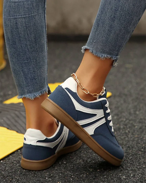 Harbor Court blauwe sneakers met rubberen zool