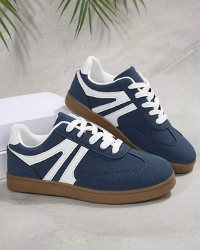 Harbor Court blauwe sneakers met rubberen zool
