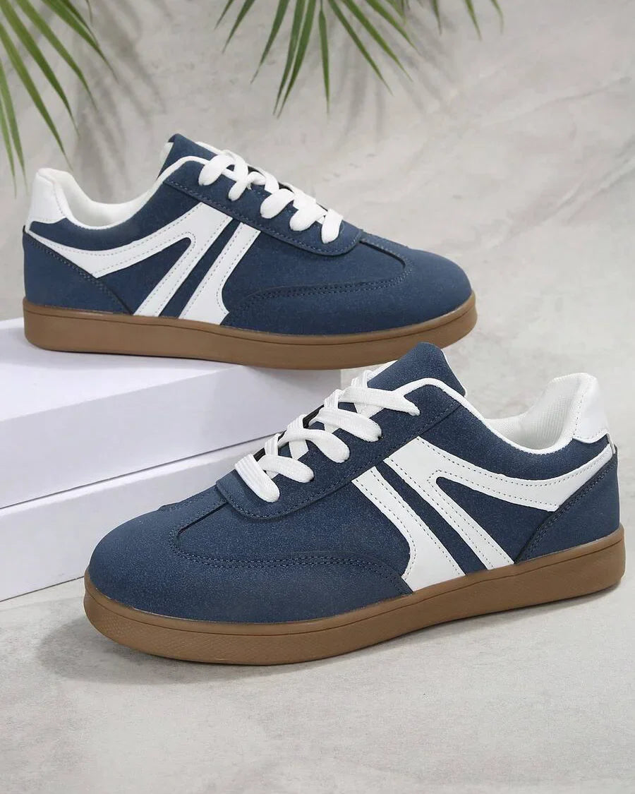 Harbor Court blauwe sneakers met rubberen zool