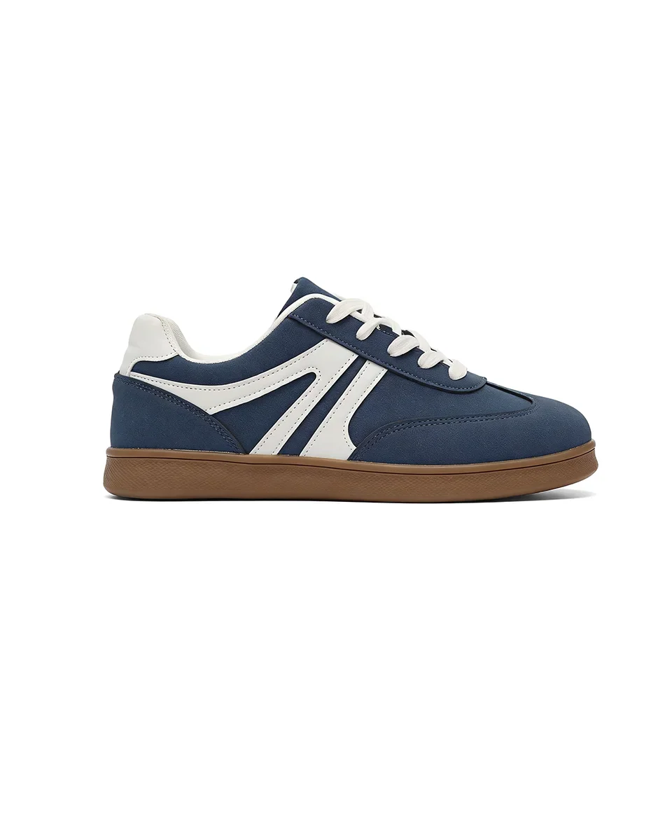 Harbor Court blauwe sneakers met rubberen zool