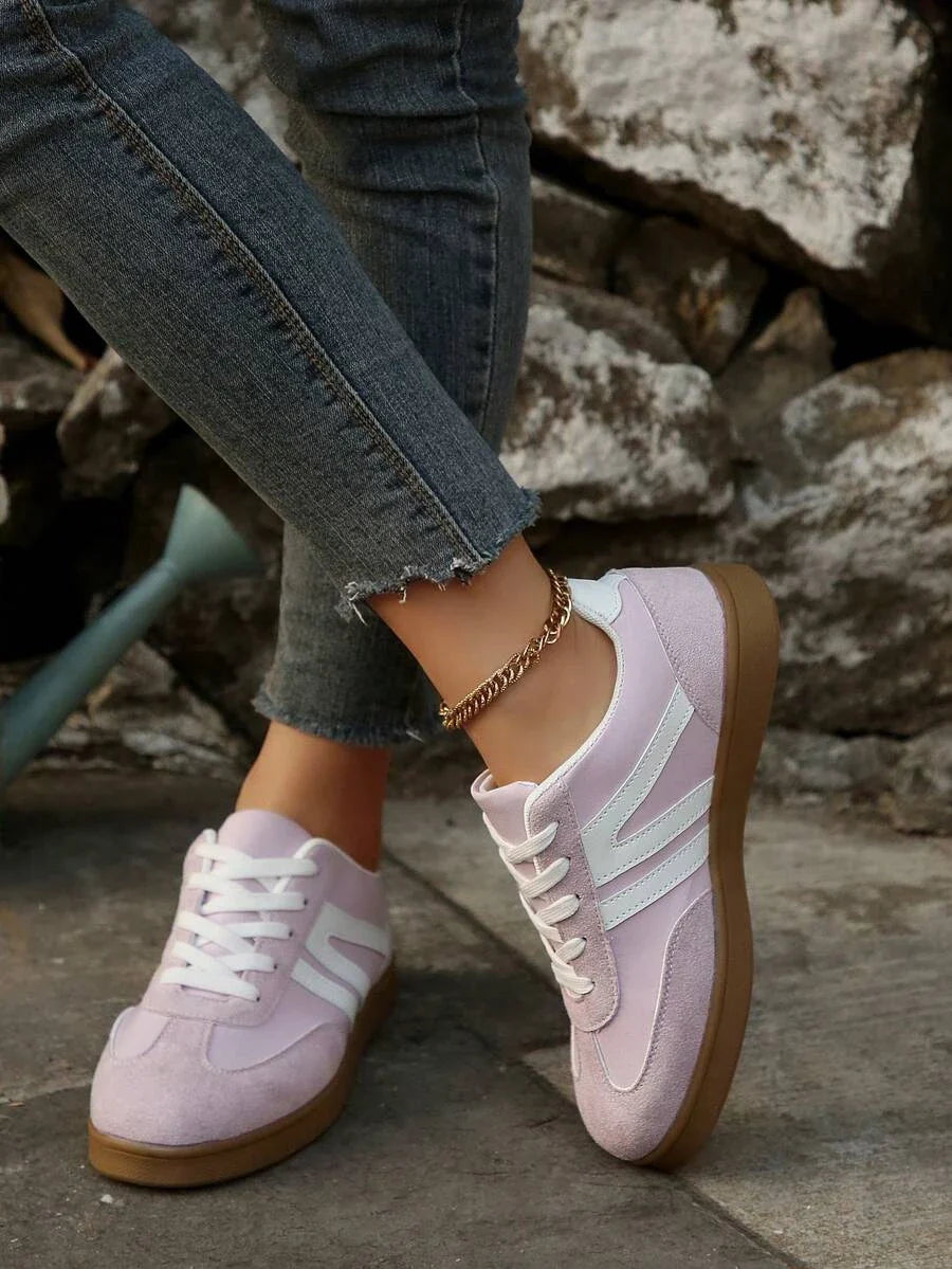 Harbor Court roze sneaker met rubberen zool