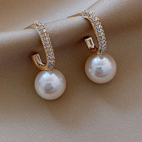 Brinco de Pérola Elegance Banhado a Ouro 18k - ByFirenzzi