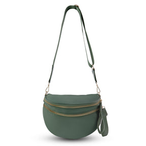 Geruite Crossbody Riemtas voor Dames - Ruime Heuptas voor Moeders & Dagelijks Reizen