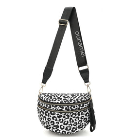 Geruite Crossbody Riemtas voor Dames - Ruime Heuptas voor Moeders & Dagelijks Reizen