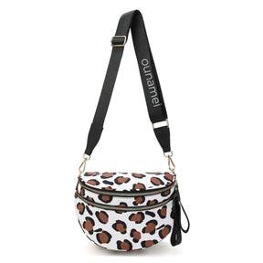Geruite Crossbody Riemtas voor Dames - Ruime Heuptas voor Moeders & Dagelijks Reizen