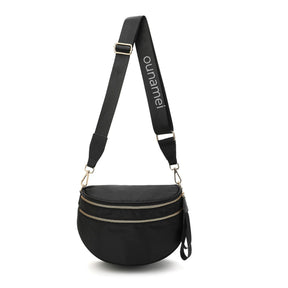 Geruite Crossbody Riemtas voor Dames - Ruime Heuptas voor Moeders & Dagelijks Reizen